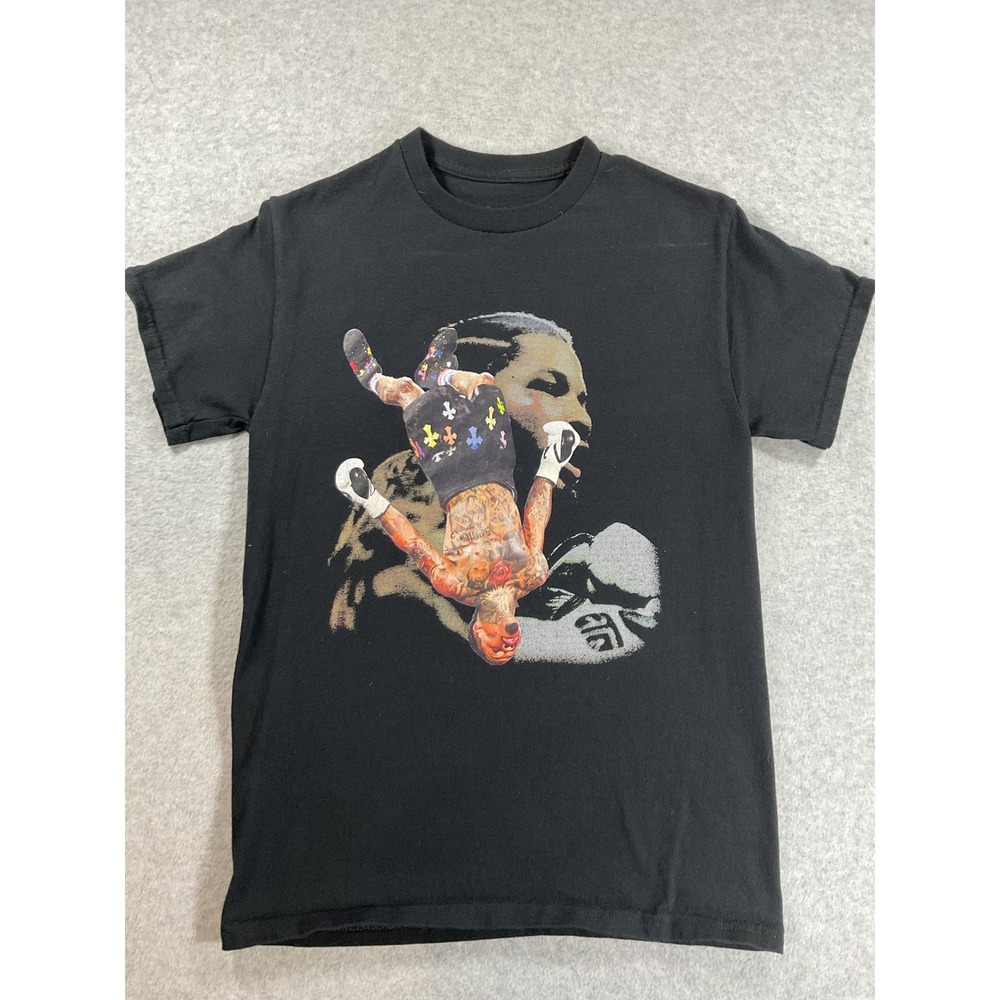 Boxer Backflip Graphic T-Shirt Black Streetwear Crew Neck Short Sleeve Tee 2082